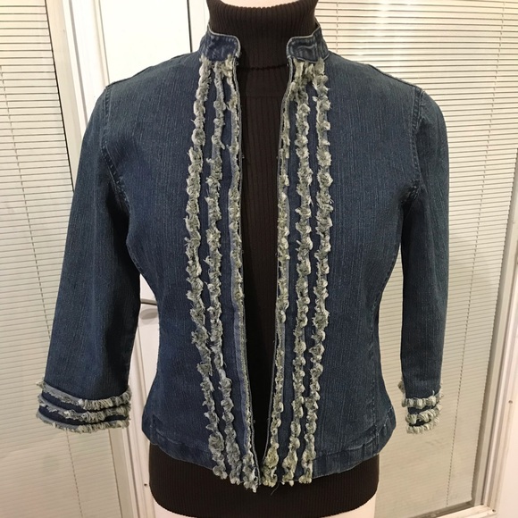 RUBY RD. Blue Jean Jacket - Size 6P - Picture 1 of 8